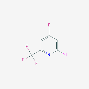 molecular formula C6H2F4IN B1409319 4-Fluoro-2-iodo-6-(trifluoromethyl)pyridine CAS No. 1227595-30-3