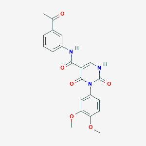 molecular formula C21H19N3O6 B14093190 N-(3-acetylphenyl)-3-(3,4-dimethoxyphenyl)-2,4-dioxo-1,2,3,4-tetrahydropyrimidine-5-carboxamide 