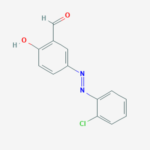 molecular formula C13H9ClN2O2 B14093240 Benzaldehyde, 5-[(2-chlorophenyl)azo]-2-hydroxy- CAS No. 38501-84-7