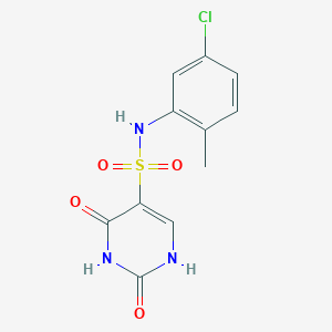 molecular formula C11H10ClN3O4S B14093274 N-(5-chloro-2-methylphenyl)-2,4-dioxo-1,2,3,4-tetrahydropyrimidine-5-sulfonamide 