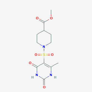 molecular formula C12H17N3O6S B14093287 Methyl 1-[(2,4-dihydroxy-6-methylpyrimidin-5-yl)sulfonyl]piperidine-4-carboxylate 
