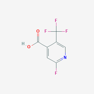 molecular formula C7H3F4NO2 B1409329 2-Fluoro-5-(trifluoromethyl)isonicotinic acid CAS No. 1227574-99-3