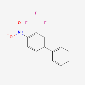 molecular formula C13H8F3NO2 B14093309 4-Nitro-3-(trifluoromethyl)biphenyl CAS No. 344-41-2