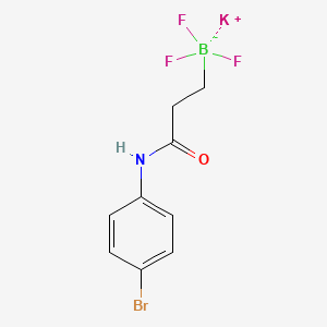 molecular formula C9H9BBrF3KNO B1409332 Potassium (3-((4-bromophenyl)amino)-3-oxopropyl)trifluoroborate CAS No. 1705578-14-8