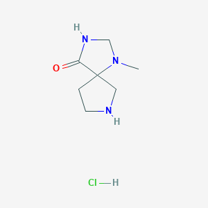 molecular formula C7H14ClN3O B1409342 1-Methyl-1,3,7-triaza-spiro-[4.4]nonan-4-one hydrochloride CAS No. 1427460-15-8