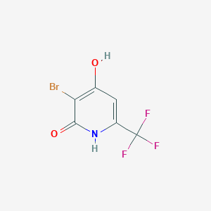 molecular formula C6H3BrF3NO2 B1409343 3-溴-2,4-二羟基-6-(三氟甲基)吡啶 CAS No. 1214359-51-9
