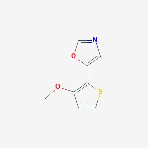 molecular formula C8H7NO2S B1409346 5-(3-甲氧基噻吩-2-基)-1,3-噁唑 CAS No. 1823869-45-9
