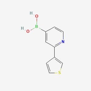 molecular formula C9H8BNO2S B14093468 (2-(Thiophen-3-yl)pyridin-4-yl)boronic acid 