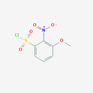 molecular formula C7H6ClNO5S B1409347 3-Methoxy-2-nitrobenzene-1-sulfonyl chloride CAS No. 1261762-38-2