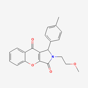 molecular formula C21H19NO4 B14093478 2-(2-Methoxyethyl)-1-(4-methylphenyl)-1,2-dihydrochromeno[2,3-c]pyrrole-3,9-dione 