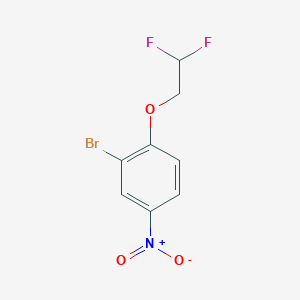 molecular formula C8H6BrF2NO3 B1409348 3-溴-4-(2,2-二氟乙氧基)硝基苯 CAS No. 1822816-35-2