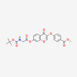 molecular formula C24H23NO9 B14093538 methyl 4-[(7-{[N-(tert-butoxycarbonyl)glycyl]oxy}-4-oxo-4H-chromen-3-yl)oxy]benzoate 