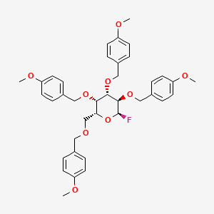 molecular formula C38H43FO9 B1409357 2,3,4,6-Tetra-O-(4-methoxybenzyl)-D-galactopyranosyl fluoride CAS No. 864738-49-8
