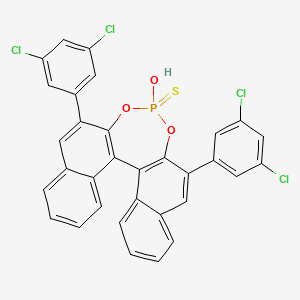 B1409358 (S)-2,6-Bis(3,5-dichlorophenyl)-4-hydroxydinaphtho-[2,1-d:1',2'-f][1,3,2]dioxaphosphepine 4-sulfide CAS No. 1706463-50-4