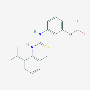 molecular formula C18H20F2N2OS B1409359 1-[3-(Difluoromethoxy)phenyl]-3-[2-methyl-6-(propan-2-yl)phenyl]thiourea CAS No. 1858255-85-2