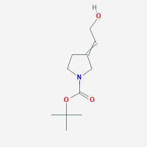 molecular formula C11H19NO3 B14093595 tert-butyl 3-(2-hydroxyethylidene)pyrrolidine-1-carboxylate 
