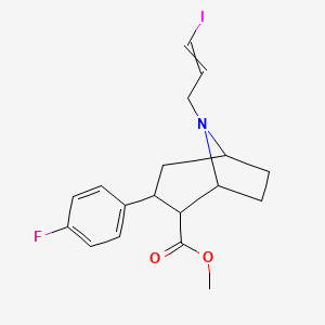 molecular formula C18H21FINO2 B14093600 Methyl 3-(4-fluorophenyl)-8-(3-iodoprop-2-enyl)-8-azabicyclo[3.2.1]octane-2-carboxylate 