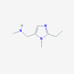 molecular formula C8H15N3 B14093619 1-(2-Ethyl-1-methyl-1H-imidazol-5-yl)-N-methylmethanamine 