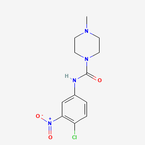 molecular formula C12H15ClN4O3 B1409367 N-(4-chloro-3-nitrophenyl)-4-methylpiperazine-1-carboxamide CAS No. 1858255-73-8