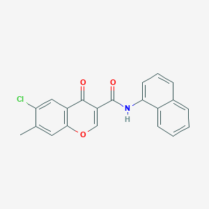 molecular formula C21H14ClNO3 B14093714 6-chloro-7-methyl-N-(naphthalen-1-yl)-4-oxo-4H-chromene-3-carboxamide 