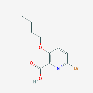 molecular formula C10H12BrNO3 B1409381 6-Bromo-3-butoxypyridine-2-carboxylic acid CAS No. 1823407-99-3