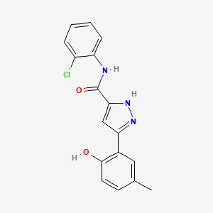 molecular formula C17H14ClN3O2 B14093817 N-(2-chlorophenyl)-5-(2-hydroxy-5-methylphenyl)-1H-pyrazole-3-carboxamide 