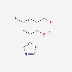 5-(6-Fluoro-4H-1,3-benzodioxin-8-yl)-1,3-oxazole