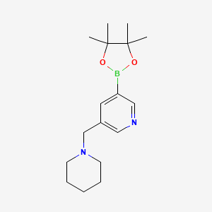 3-(Piperidin-1-ylmethyl)-5-(4,4,5,5-tetramethyl-1,3,2-dioxaborolan-2-yl)pyridine
