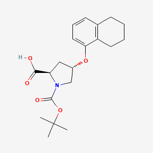 (2S,4S)-1-(tert-Butoxycarbonyl)-4-(5,6,7,8-tetrahydro-1-naphthalenyloxy)-2-pyrrolidinecarboxylic aci