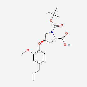 (2S,4R)-4-(2-Methoxy-4-prop-2-enylphenoxy)-1-[(2-methylpropan-2-yl)oxycarbonyl]pyrrolidine-2-carboxylic acid