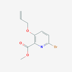 molecular formula C10H10BrNO3 B1409398 3-Allyloxy-6-bromopyridine-2-carboxylic acid methyl ester CAS No. 1823443-42-0