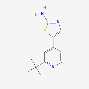 molecular formula C12H15N3S B1409404 5-(2-Tert-butylpyridin-4-yl)thiazol-2-amine CAS No. 1395492-83-7