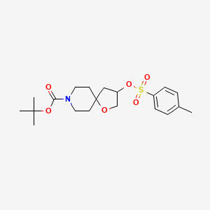 molecular formula C20H29NO6S B1409405 Tert-butyl 3-(tosyloxy)-1-oxa-8-azaspiro[4.5]decane-8-carboxylate CAS No. 1648864-38-3