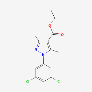 molecular formula C14H14Cl2N2O2 B1409412 ethyl 1-(3,5-dichlorophenyl)-3,5-dimethyl-1H-pyrazole-4-carboxylate CAS No. 1858255-30-7