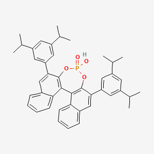molecular formula C44H45O4P B1409413 (R)-3,3'-Bis(3,5-diisopropylphenyl)-1,1'-binapthyl-2,2'-diyl hydrogenphosphate CAS No. 1706459-35-9