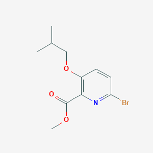 molecular formula C11H14BrNO3 B1409417 6-溴-3-异丁氧基吡啶-2-羧酸甲酯 CAS No. 1823447-16-0
