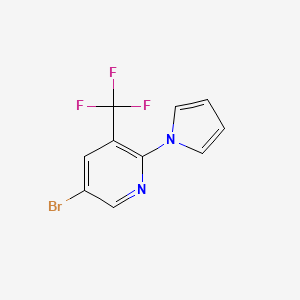 molecular formula C10H6BrF3N2 B1409421 5-bromo-2-(1H-pyrrol-1-yl)-3-(trifluoromethyl)pyridine CAS No. 1858241-88-9