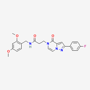 molecular formula C24H23FN4O4 B14094213 N-(2,4-dimethoxybenzyl)-3-[2-(4-fluorophenyl)-4-oxopyrazolo[1,5-a]pyrazin-5(4H)-yl]propanamide 