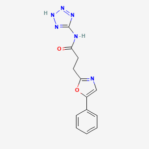 molecular formula C13H12N6O2 B14094235 3-(5-phenyl-1,3-oxazol-2-yl)-N-(2H-tetrazol-5-yl)propanamide 