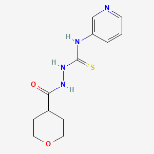 molecular formula C12H16N4O2S B1409425 N-Pyridin-3-yl-2-(tetrahydro-2H-pyran-4-ylcarbonyl)hydrazinecarbothioamide CAS No. 1858249-71-4