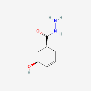 molecular formula C7H12N2O2 B14094501 cis-5-Hydroxy-cyclohex-3-enecarboxylicacidhydrazide 