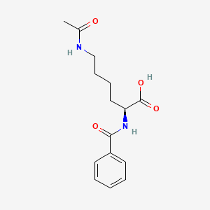 molecular formula C15H20N2O4 B1409456 (S)-6-acetamido-2-benzamidohexanoic acid CAS No. 103678-35-9