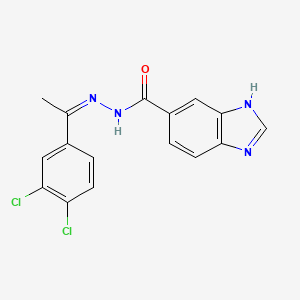 molecular formula C16H12Cl2N4O B14094664 N'-[(1Z)-1-(3,4-dichlorophenyl)ethylidene]-1H-benzimidazole-6-carbohydrazide 