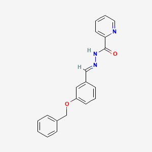 molecular formula C20H17N3O2 B14094678 N'-{(E)-[3-(benzyloxy)phenyl]methylidene}pyridine-2-carbohydrazide 