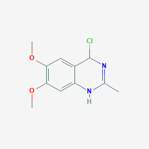 molecular formula C10H11ClN2O2 B1409468 4-Chloro-6,7-dimethoxy-2-methyl-3,4-dihydroquinazoline CAS No. 1001755-78-7