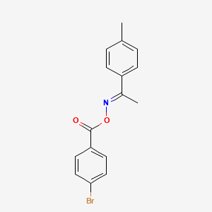 molecular formula C16H14BrNO2 B14094745 (4-bromophenyl)({[(1E)-1-(4-methylphenyl)ethylidene]amino}oxy)methanone 
