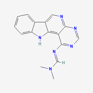 molecular formula C16H14N6 B14094761 N,N-dimethyl-N'-(4,6,8,17-tetrazatetracyclo[8.7.0.02,7.011,16]heptadeca-1,3,5,7,9,11,13,15-octaen-3-yl)methanimidamide 