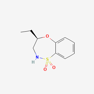 molecular formula C10H13NO3S B1409479 (R)-4-ethyl-3,4-dihydro-2H-benzo[b][1,4,5]oxathiazepine 1,1-dioxide CAS No. 1799974-88-1