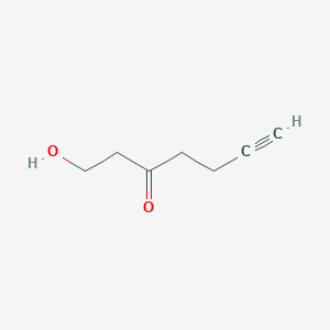 molecular formula C7H10O2 B1409481 1-Hydroxyhept-6-yn-3-one CAS No. 1450754-40-1