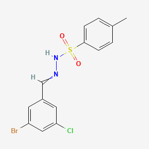 molecular formula C14H12BrClN2O2S B14094864 N-[(3-bromo-5-chlorophenyl)methylideneamino]-4-methylbenzenesulfonamide 
